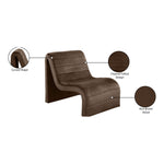 Ivy Velvet Upholstered Accent Chair in Brown
