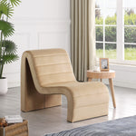 Ivy Velvet Upholstered Accent Chair in Camel