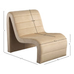 Ivy Velvet Upholstered Accent Chair in Camel