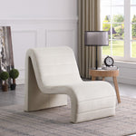 Ivy Velvet Upholstered Accent Chair in Cream