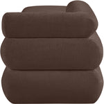 Kennedy Chenille Fabric Upholstered Bench in Brown