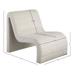 Ivy Velvet Upholstered Accent Chair in Cream