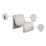 Ivy Velvet Upholstered Accent Chair in Cream