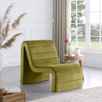 Ivy Velvet Upholstered Accent Chair in Olive