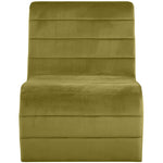 Ivy Velvet Upholstered Accent Chair in Olive