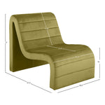 Ivy Velvet Upholstered Accent Chair in Olive