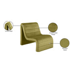Ivy Velvet Upholstered Accent Chair in Olive