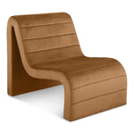 Ivy Velvet Upholstered Accent Chair in Saddle