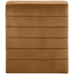 Ivy Velvet Upholstered Accent Chair in Saddle