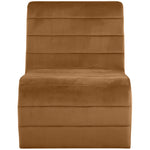 Ivy Velvet Upholstered Accent Chair in Saddle