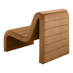Ivy Velvet Upholstered Accent Chair in Saddle
