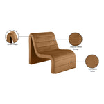 Ivy Velvet Upholstered Accent Chair in Saddle