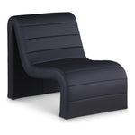 Ivy Vegan Leather Upholstered Accent Chair in Black