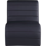 Ivy Vegan Leather Upholstered Accent Chair in Black