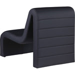 Ivy Vegan Leather Upholstered Accent Chair in Black