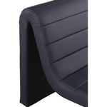 Ivy Vegan Leather Upholstered Accent Chair in Black