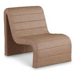 Ivy Vegan Leather Upholstered Accent Chair in Brown