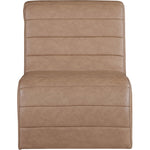 Ivy Vegan Leather Upholstered Accent Chair in Brown
