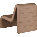 Ivy Vegan Leather Upholstered Accent Chair in Brown