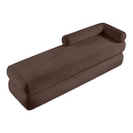 Kennedy Chenille Fabric Upholstered Bench in Brown