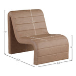 Ivy Vegan Leather Upholstered Accent Chair in Brown