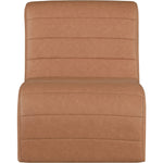 Ivy Vegan Leather Upholstered Accent Chair in Cognac