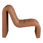 Ivy Vegan Leather Upholstered Accent Chair in Cognac