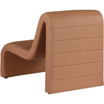 Ivy Vegan Leather Upholstered Accent Chair in Cognac
