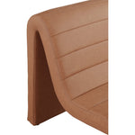 Ivy Vegan Leather Upholstered Accent Chair in Cognac