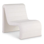 Ivy Vegan Leather Upholstered Accent Chair in Cream