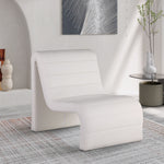 Ivy Vegan Leather Upholstered Accent Chair in Cream