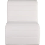 Ivy Vegan Leather Upholstered Accent Chair in Cream