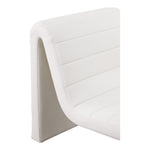 Ivy Vegan Leather Upholstered Accent Chair in Cream