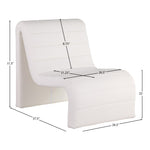 Ivy Vegan Leather Upholstered Accent Chair in Cream