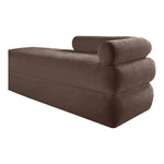 Kennedy Chenille Fabric Upholstered Bench in Brown
