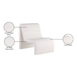Ivy Vegan Leather Upholstered Accent Chair in Cream
