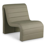 Ivy Vegan Leather Upholstered Accent Chair in Olive