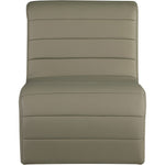 Ivy Vegan Leather Upholstered Accent Chair in Olive
