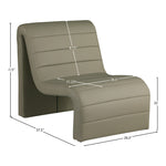 Ivy Vegan Leather Upholstered Accent Chair in Olive