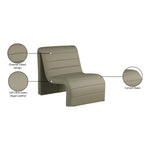 Ivy Vegan Leather Upholstered Accent Chair in Olive