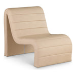 Ivy Vegan Leather Upholstered Accent Chair in Tan