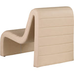 Ivy Vegan Leather Upholstered Accent Chair in Tan