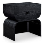 Jace Oak Veneer Nightstand in Black