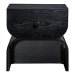Jace Oak Veneer Nightstand in Black
