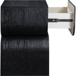 Jace Oak Veneer Nightstand in Black