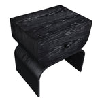 Jace Oak Veneer Nightstand in Black