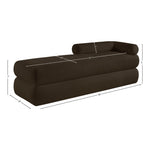 Kennedy Chenille Fabric Upholstered Bench in Brown