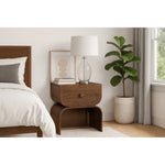 Jace Oak Veneer Nightstand in Brown