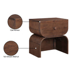 Jace Oak Veneer Nightstand in Brown