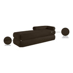 Kennedy Chenille Fabric Upholstered Bench in Brown